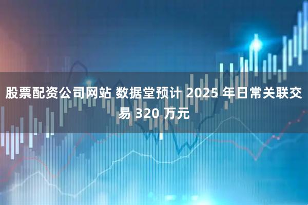 股票配资公司网站 数据堂预计 2025 年日常关联交易 320 万元